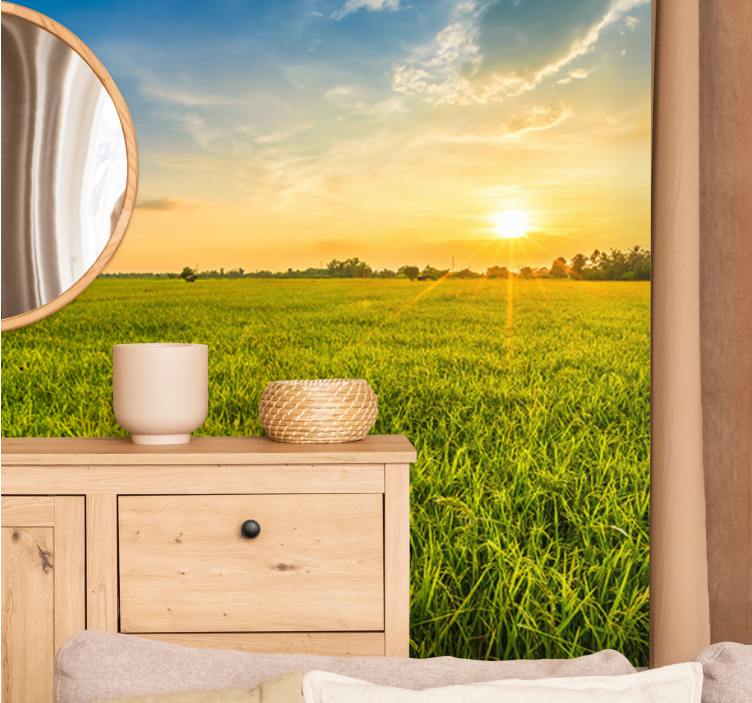 τοιχογραφία τοίχου αισθητικής φύσης γρασίδι - TenStickers