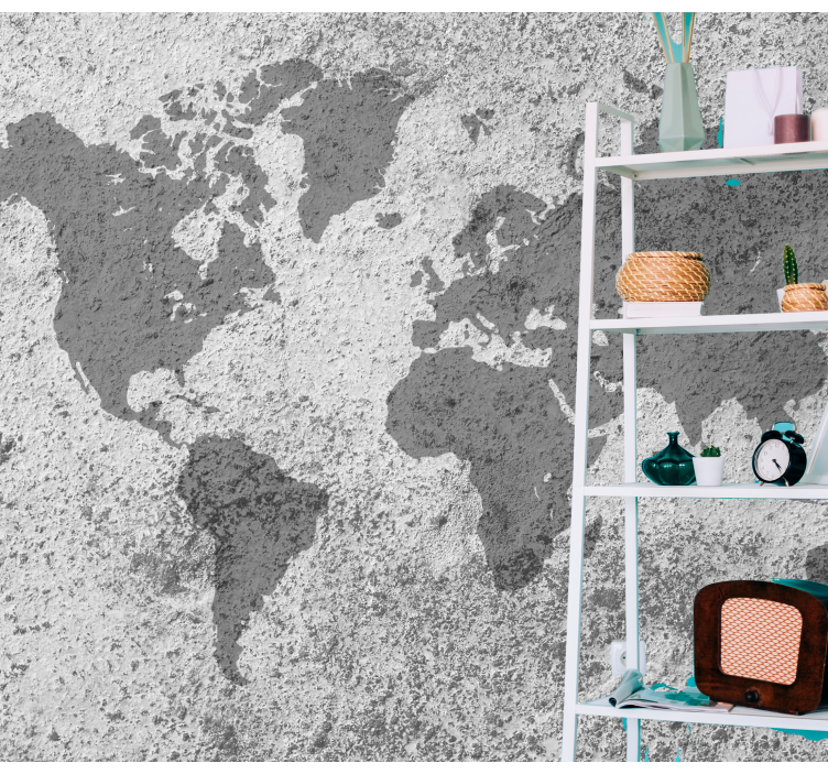 τοιχογραφία γκρι τρισδιάστατου τοίχου - TenStickers