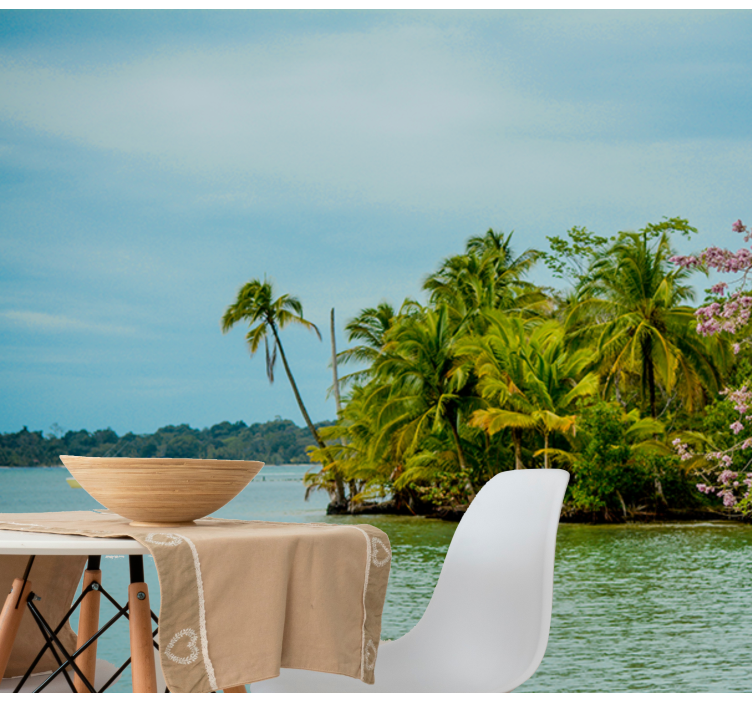 παραδεισένια παραλία στην τοιχογραφία της Κολομβίας - TenStickers