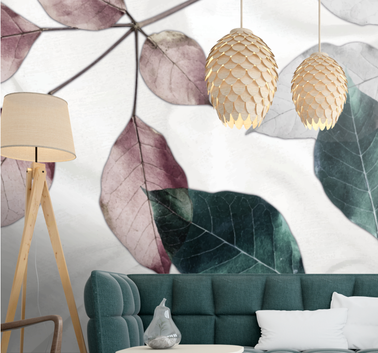 ζούγκλα τροπικά φύλλα τοιχογραφία τοίχου φύσης - TenStickers