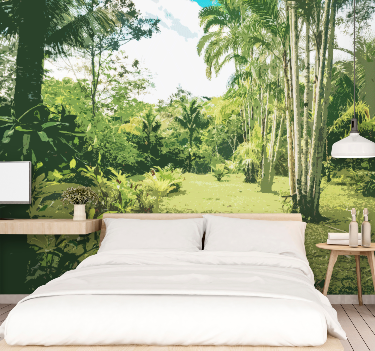Τρισδιάστατη ζούγκλα πλούσιο τροπικό τοπίο - TenStickers
