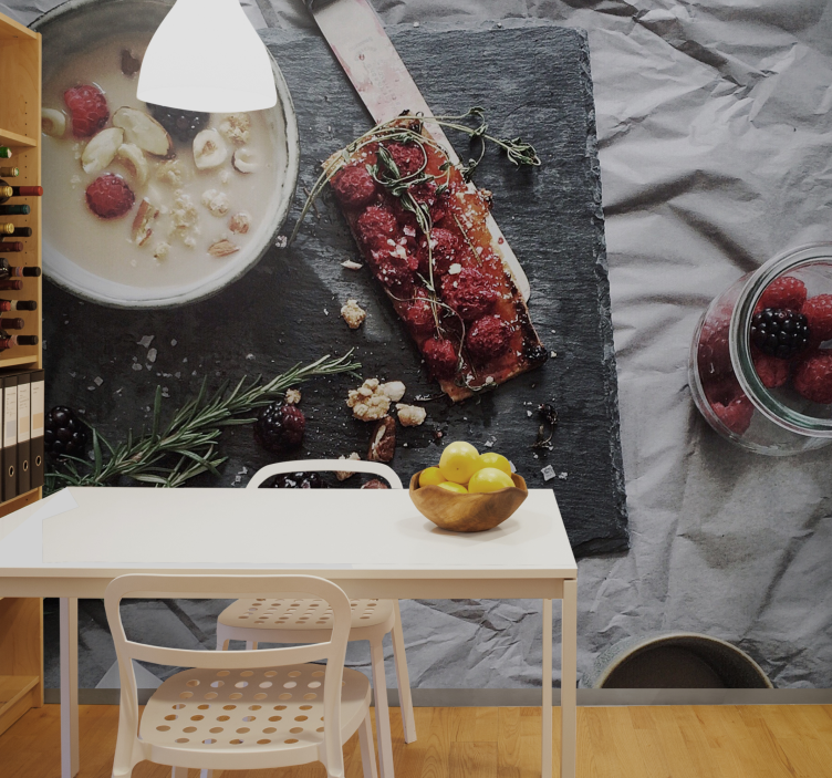 κουζίνα τοιχογραφία τροφίμων πρωινό - TenStickers