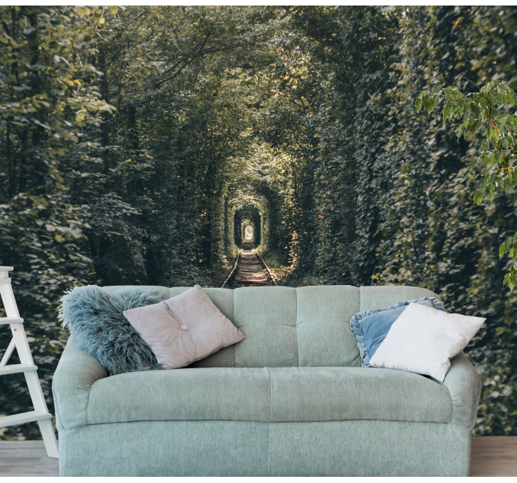 Tαπετσαρία φωτογραφίας τοπίου μονοπάτι δασικής σήραγγας - TenStickers