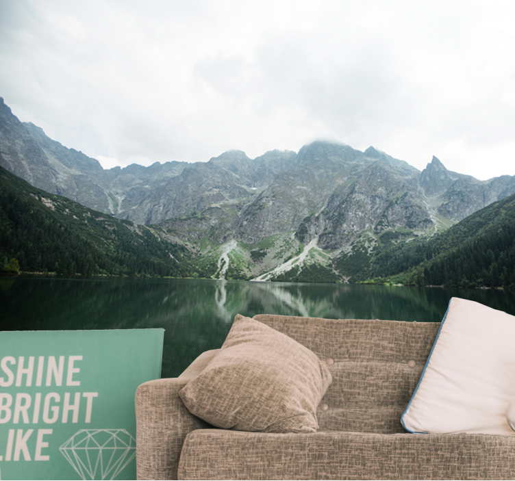 Ταπετσαρία φωτογραφίας τοπίου Μεγαλόπρεπη Αντανάκλαση Βουνών - TenStickers