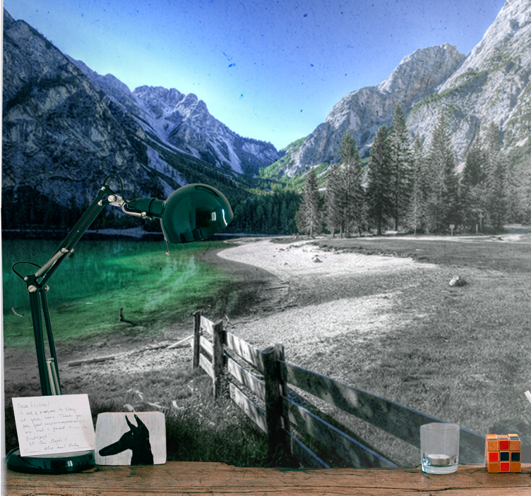 Ταπετσαρία φωτογραφίας τοπίου Ηρεμία Ορεινής Λίμνης - TenStickers