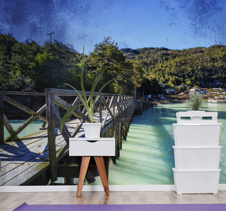 Tαπετσαρία φωτογραφίας τοπίου γραφικό παράκτιο μονοπάτι - TenStickers