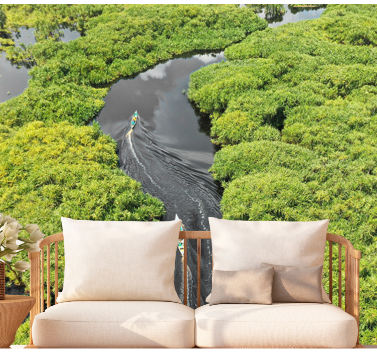 Tαπετσαρία φωτογραφίας τοπίου γραφικό ταξίδι στο ποτάμι - TenStickers