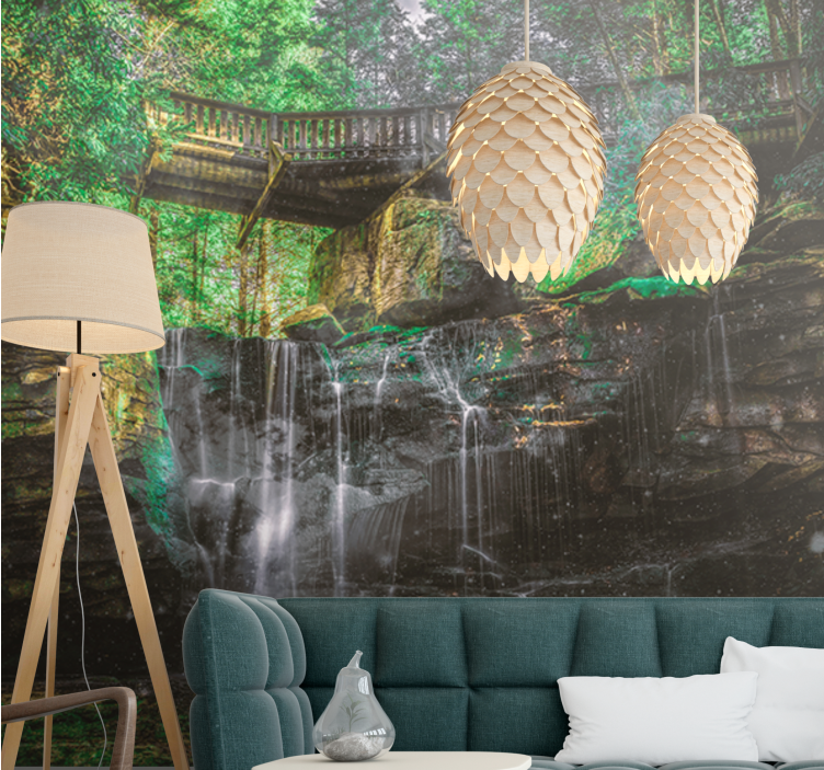 Ταπετσαρία φωτογραφίας τοπίου Θέα από Καταρράκτη - TenStickers