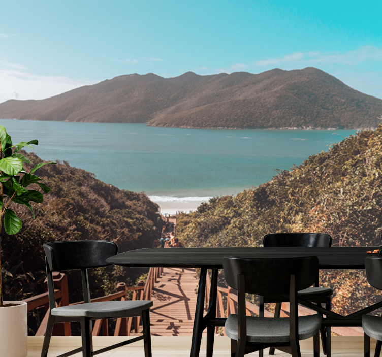 Ταπετσαρία φωτογραφίας τοπίου ήρεμος θαλάσσιος δρόμος - TenStickers