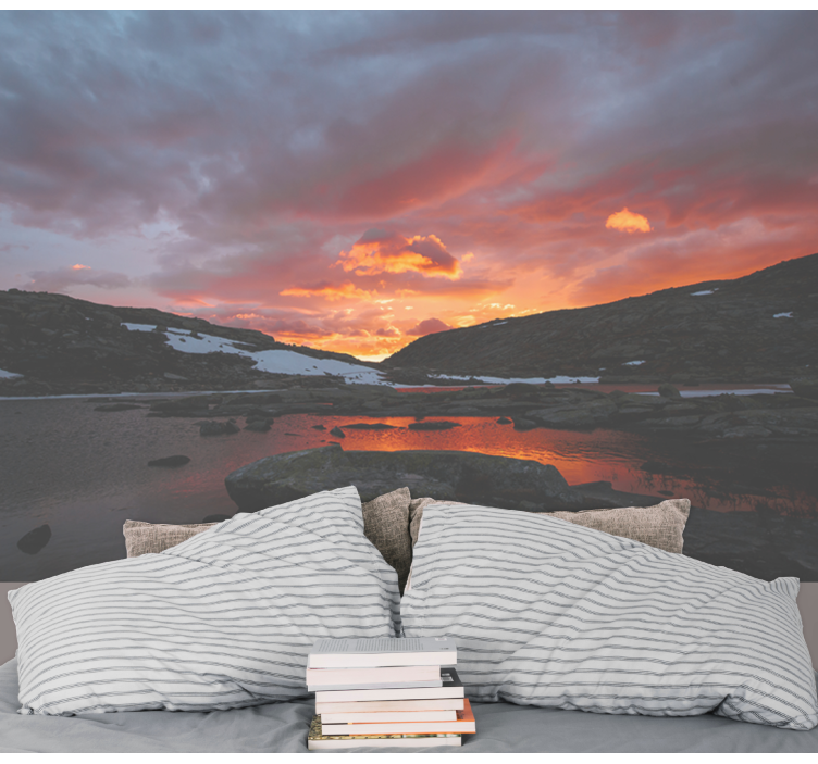 Ταπετσαρία φωτογραφίας τοπίου Αντανακλάσεις Ηλιοβασιλέματος - TenStickers