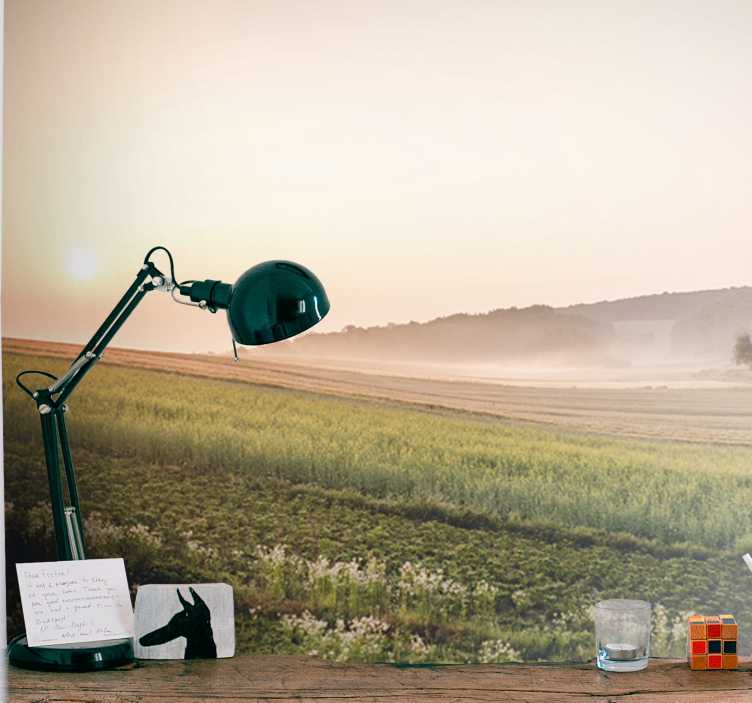 Ταπετσαρία φωτογραφίας τοπίου Γαλήνια Πράσινα Λιβάδια - TenStickers