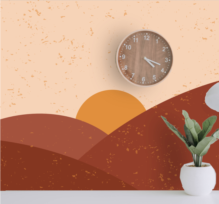 Ταπετσαρία φωτογραφίας τοπίου Λυκόφως πάνω από Κορυφές - TenStickers