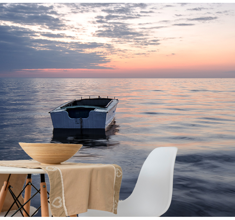 μοναχική τοιχογραφία στη λίμνη - TenStickers