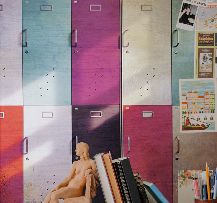 Φωτοταπετσαρία θέμα μουσικής Πολύχρωμες Πόρτες Ντουλαπιών - TenStickers