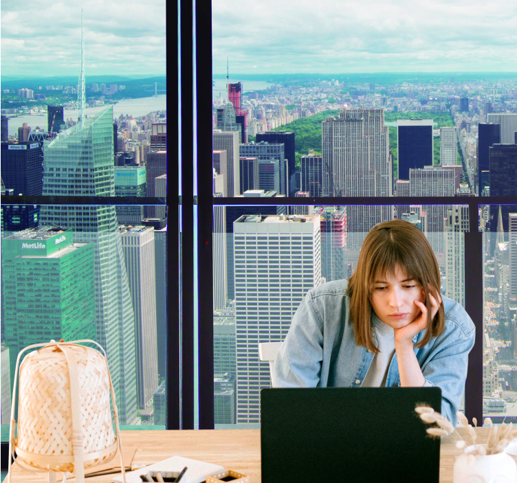 άνοιγμα παραθύρου σε τοιχογραφία του Μανχάταν - TenStickers