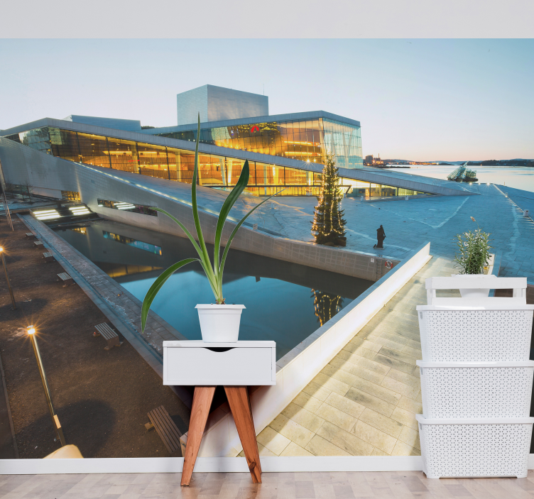 Τοιχογραφία βινυλίου τοίχου όπερας Όσλο - TenStickers