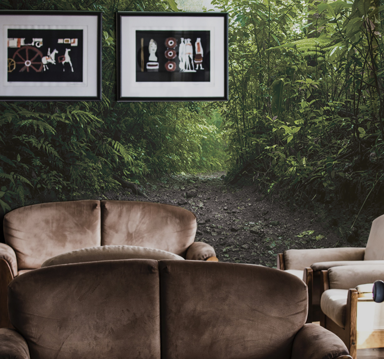 μονοπάτι σε τοιχογραφία τροπικού δάσους - TenStickers