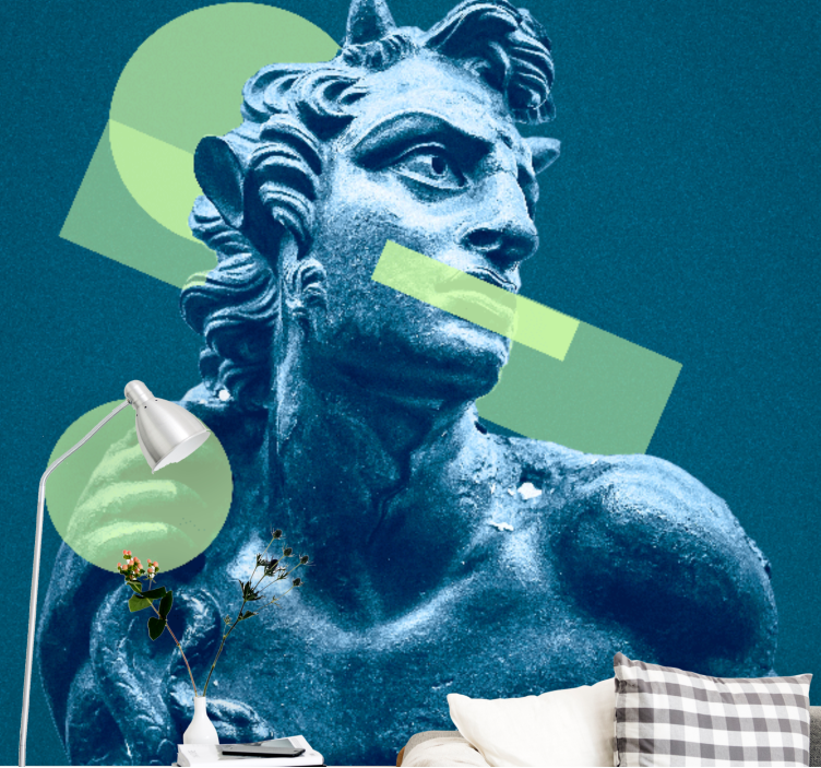 Pop art ελληνικό άγαλμα κλασική τέχνη τοιχογραφία - TenStickers