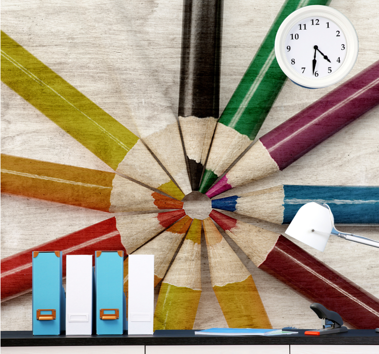 Φωτοταπετσαρία με φράσεις Πολύχρωμη Ρύθμιση Μολυβιών - TenStickers