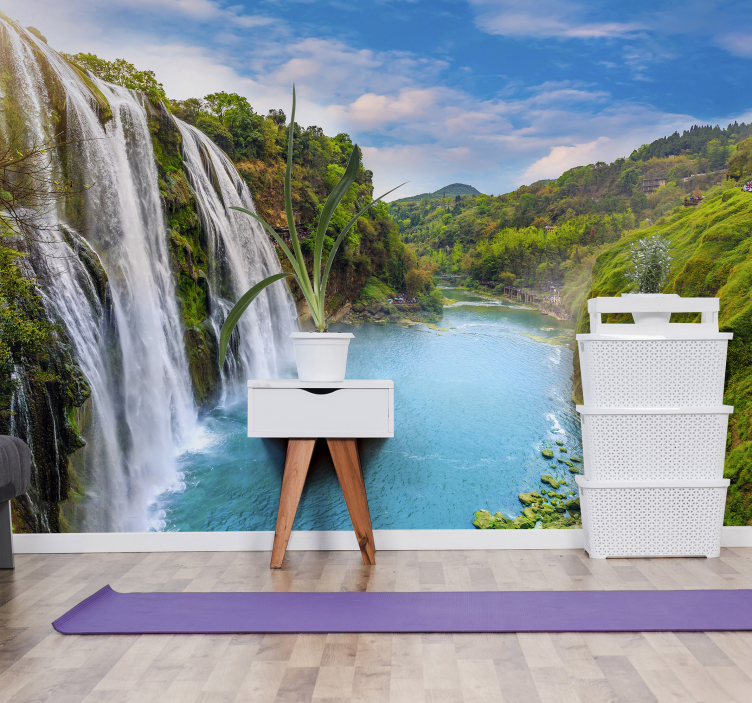 τοιχογραφία καταρράκτη ποταμού - TenStickers