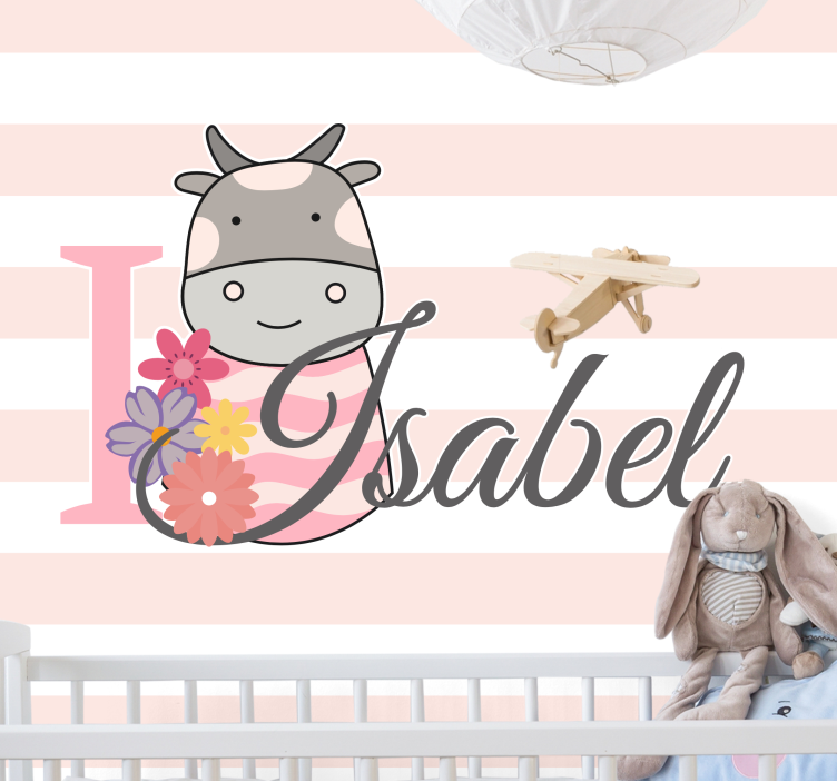 Φωτοταπετσαρία αγάπης Αγαπώ την αγελάδα - TenStickers