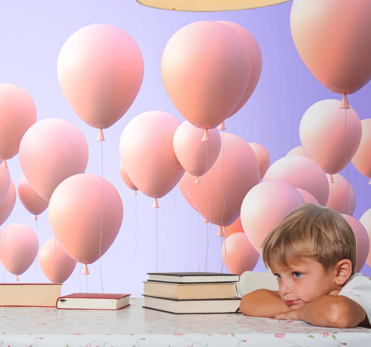 Φωτοταπετσαρία αγάπης Χαρούμενες Στιγμές με Μπαλόνια - TenStickers