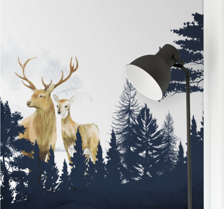 Τοιχογραφία τοίχου σε σκανδιναβικό στιλ δασικών φίλων - TenStickers