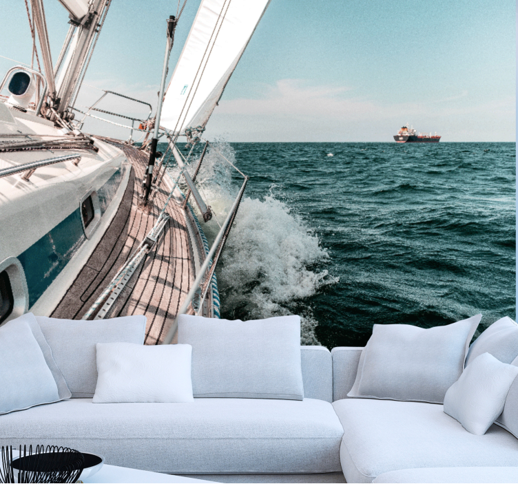 τρισδιάστατη τοιχογραφία σε εφέ sea jacht - TenStickers