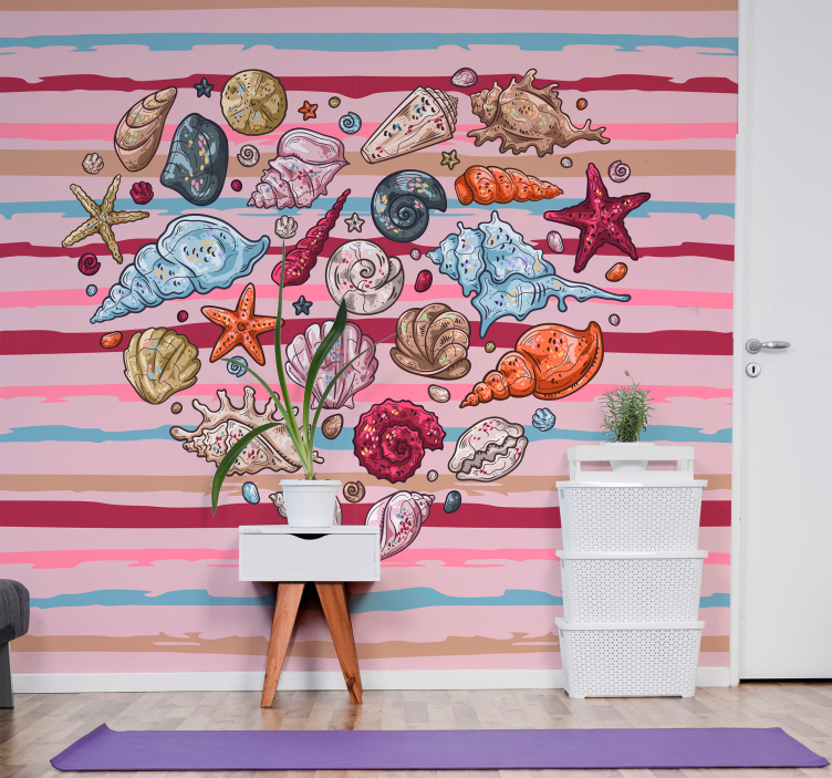 τοιχογραφία ζώων αγάπης θάλασσας - TenStickers