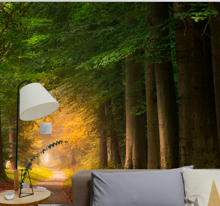 δρόμος μέσα από τον τοίχο του δάσους - TenStickers