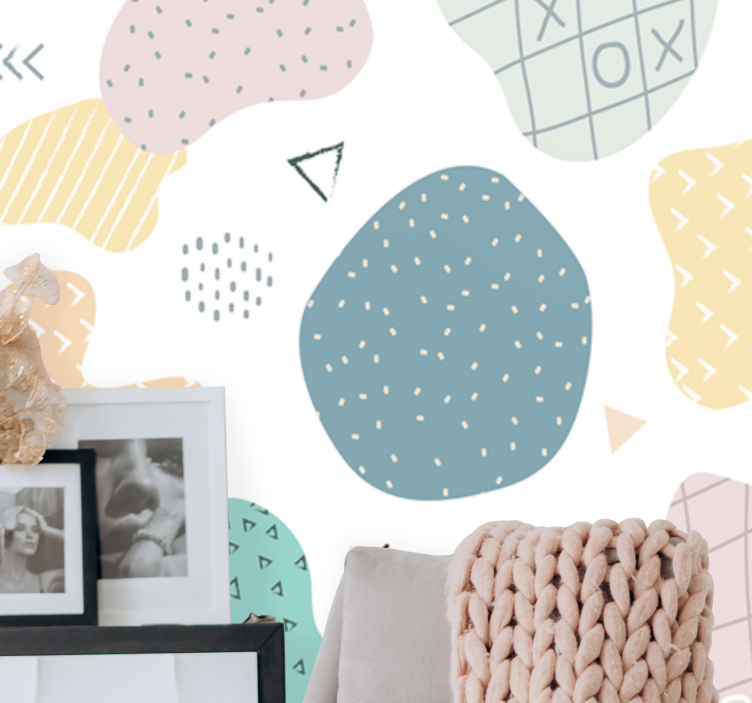 Φωτοταπετσαρία με υφή και σχέδιο Αφηρημένα Σχήματα - TenStickers