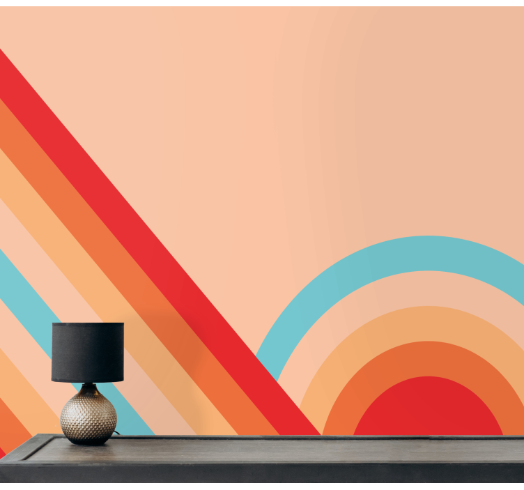 Φωτοταπετσαρία με υφή και σχέδιο Ρετρό Γεωμετρικά Σχέδια - TenStickers