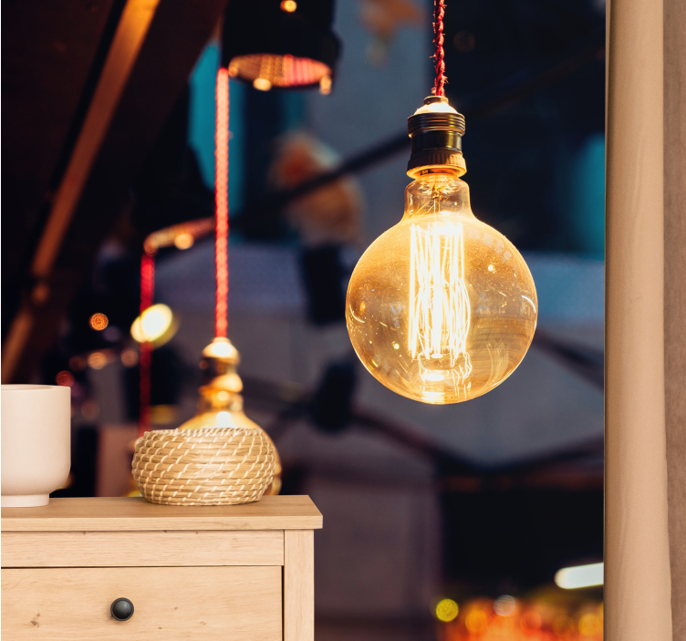 Απετσαρία με διαφορετική υφή και μοτίβο Φωτιστικό vintage - TenStickers