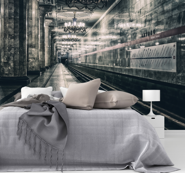 μοναδική τοιχογραφία πλατφόρμας μετρό - TenStickers