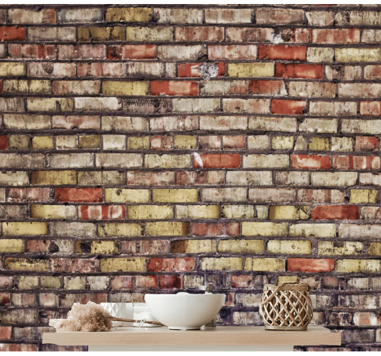 τοιχογραφία από ακατάστατη υφή από τούβλα - TenStickers