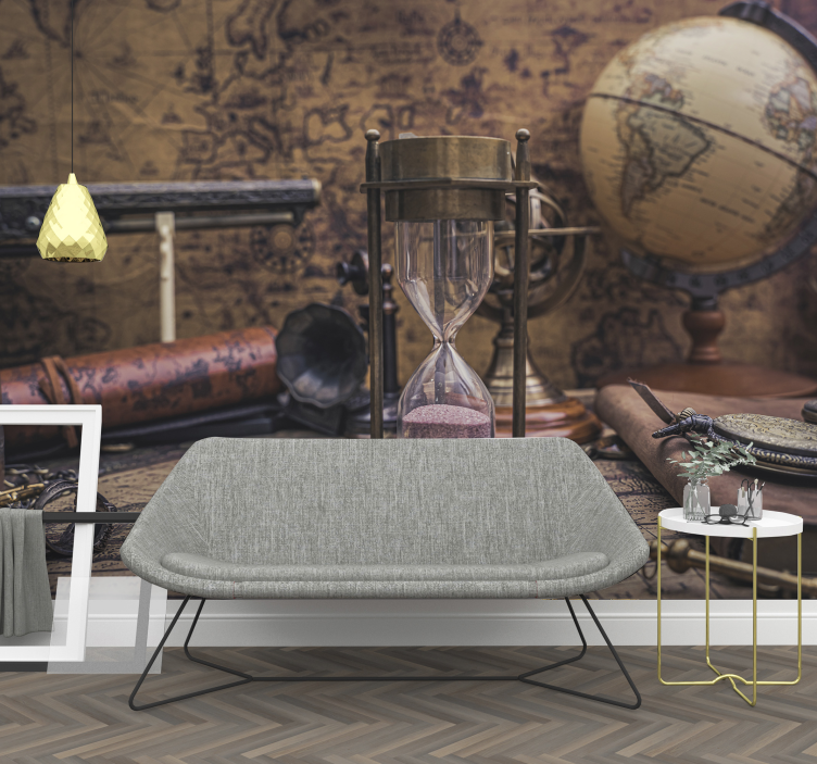 εκλεκτής ποιότητας τοιχογραφία τοίχου φωτογραφιών παγκόσμιου χάρτ - TenStickers