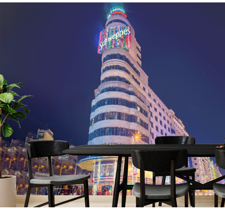 Φωτοταπετσαρία Μαδρίτης Νύχτα στον Ορίζοντα - TenStickers