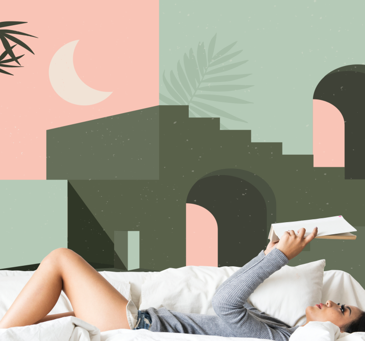 Ταπετσαρία τοίχου Αφηρημένη Γεωμετρική Σύνθεση - TenStickers