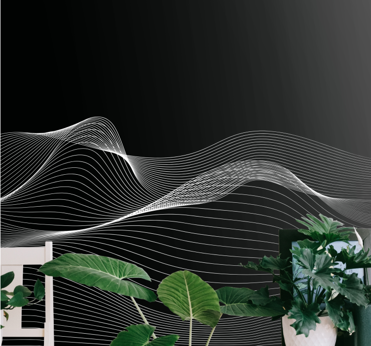 ταπετσαρία τοιχου κομψές ρέουσες γραμμές - TenStickers