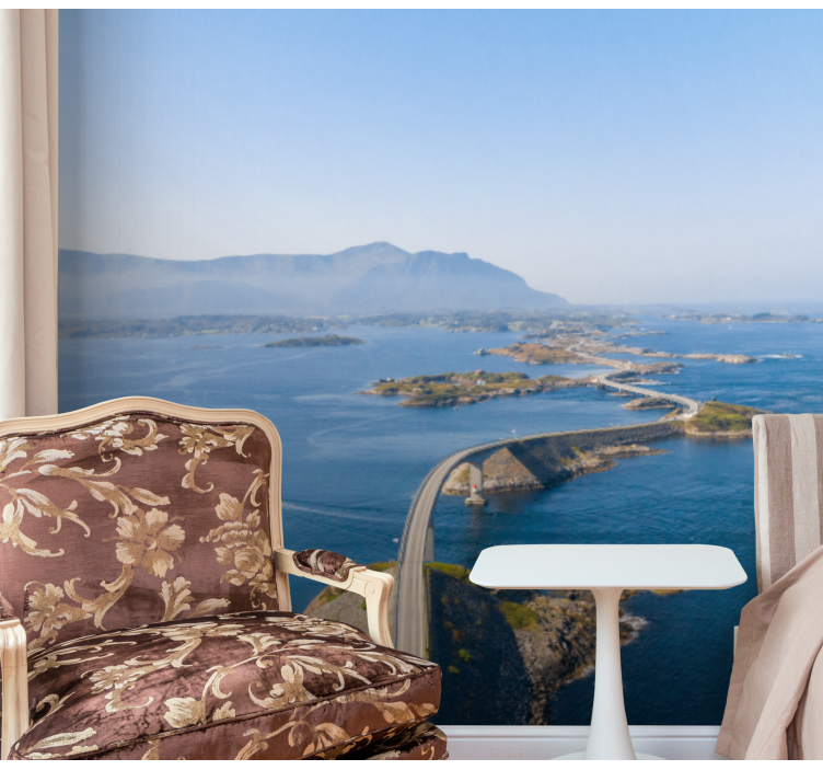 Φωτοταπετσαρία βουνού Θέα από παραλιακό μονοπάτι - TenStickers