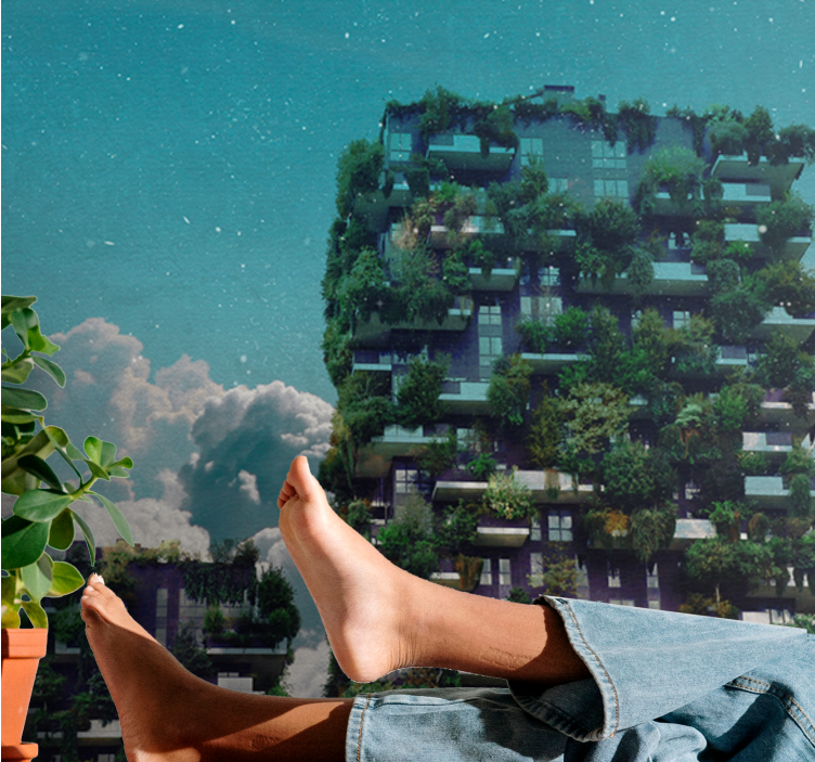 Φωτοταπετσαρία φύσης Κατακόρυφος Πράσινος Κήπος - TenStickers