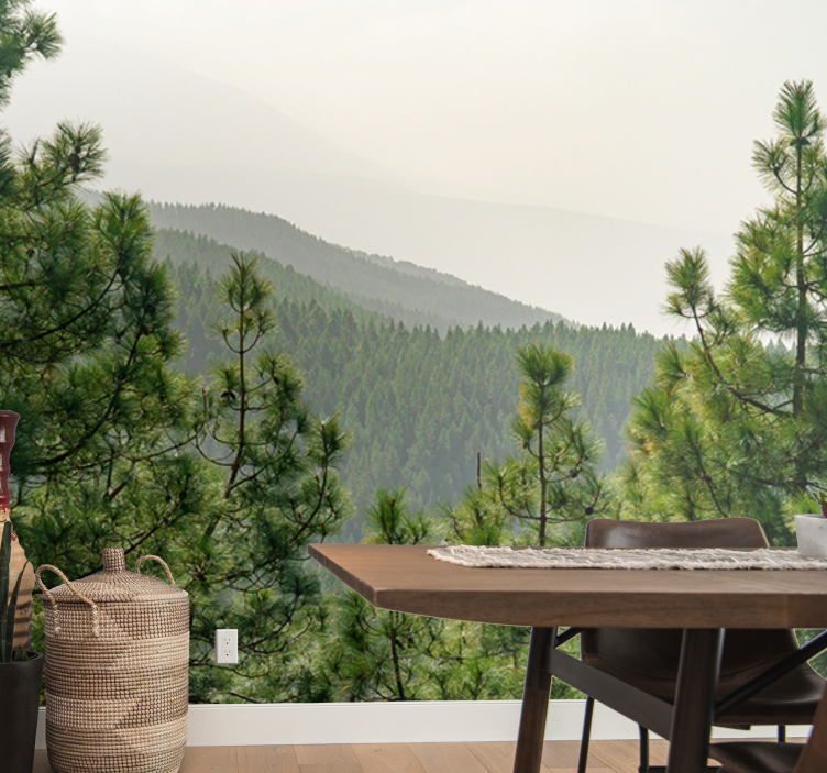 Φωτοταπετσαρία φύσης Πλούσιο Πράσινο Τοπίο - TenStickers