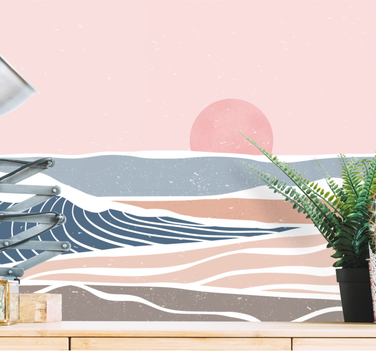 Φωτοταπετσαρία φύσης ήρεμη παραθαλάσσια σκηνή - TenStickers