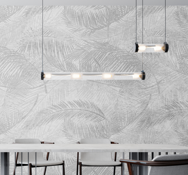 Φωτοταπετσαρία φύσης με στυλάτα σχέδια φύλλων - TenStickers