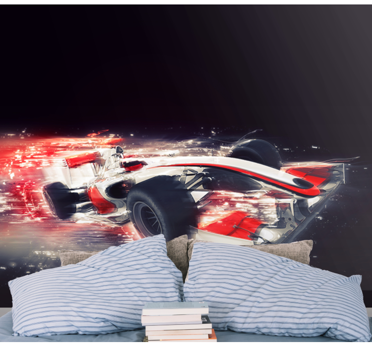 Φωτοταπετσαρία με οχήματα Κίνηση Αγωνιστικού Αυτοκινήτου - TenStickers