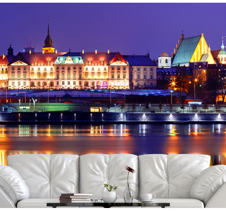 Βαρσοβία κατά τη διάρκεια της τοιχογραφίας νυχτερινού ουρανού - TenStickers