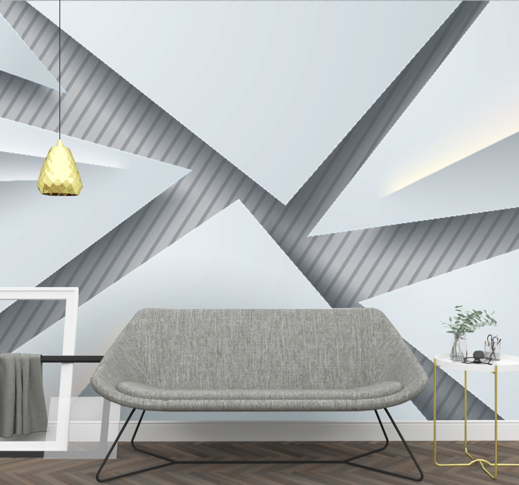 λευκά κομμάτια τρισδιάστατης τοιχογραφίας - TenStickers