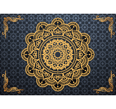 χρυσή τοιχογραφία mandala zen - TenStickers