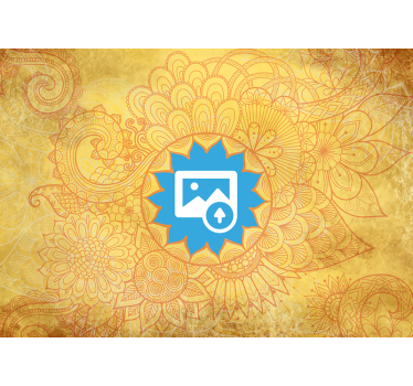 ταπετσαρία φωτογραφιών κίτρινο γιόγκα mandala zen - TenStickers