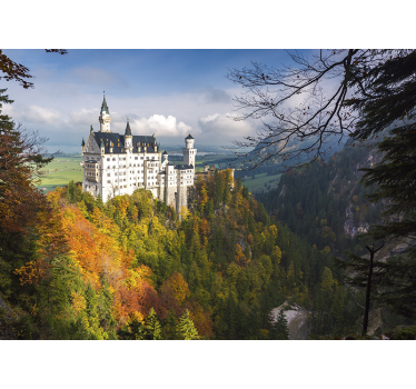 Ταπετσαρία τοιχογραφία κάστρου neuschwanstein - TenStickers